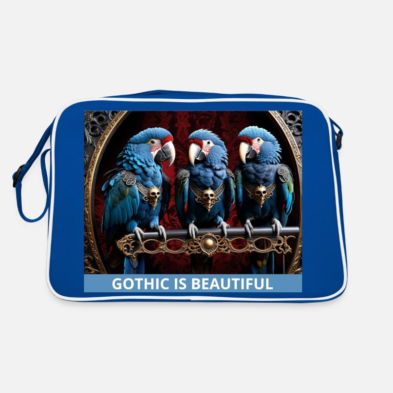Perroquets bleus gothiques Sac Retro