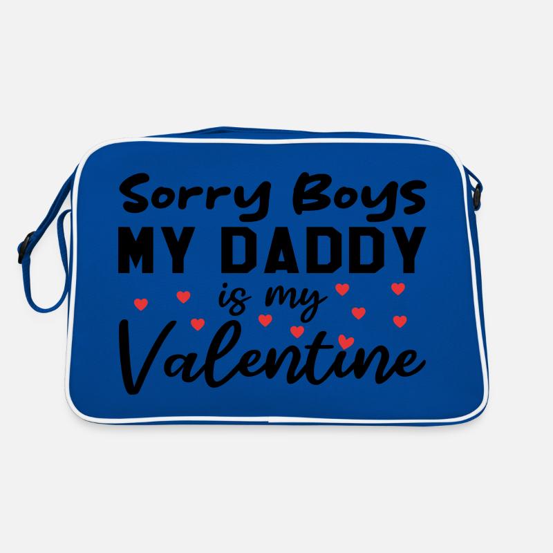 Désolé les garçons, mon papa est mon valentin Sac Retro
