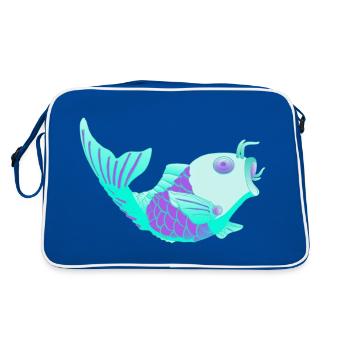 Poisson coloré - Sac Retro - bleu/blanc - Dos