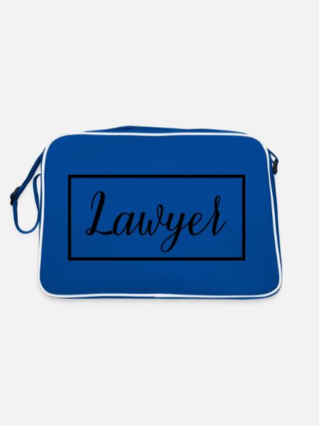 Lawyer Proud Graduated Lawyer School Student - Retro Bag - blue/white - Back