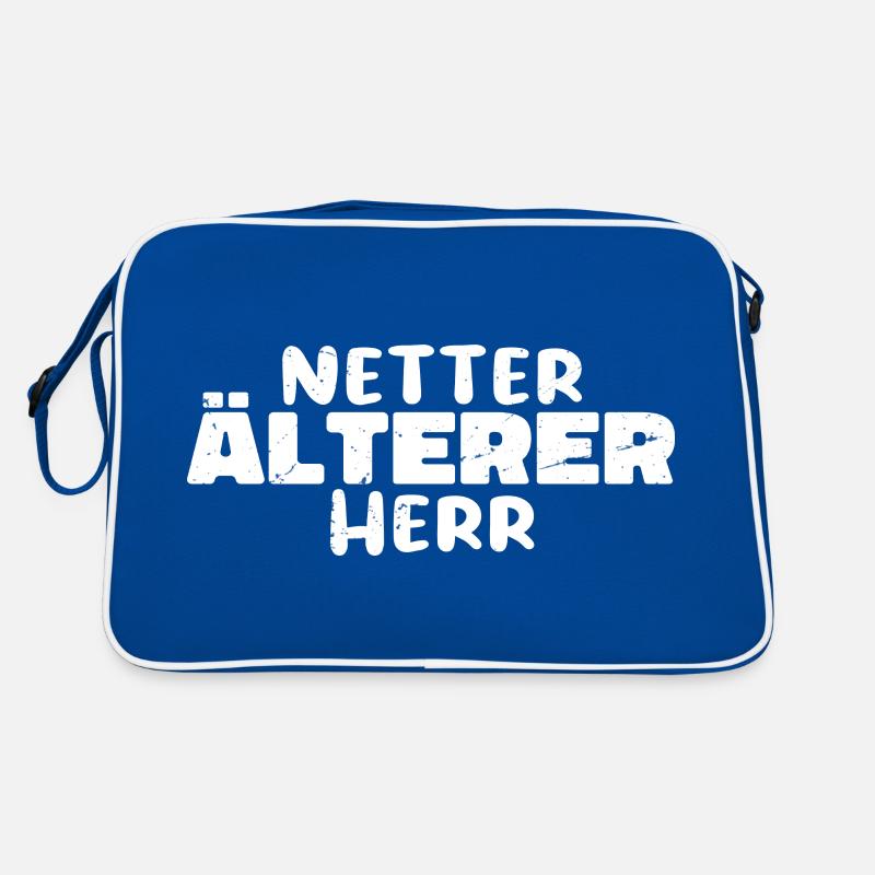 Netter Älterer Herr Retro Tasche
