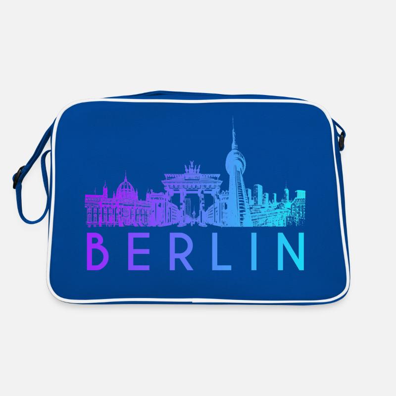 Berlin Skyline Retro Tasche