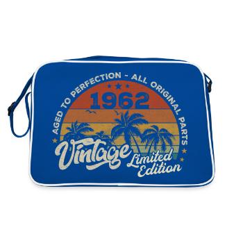 Vintage 1962 Geburtstag Retro 1962 - Retro Tasche - Blau/Weiß - Hinten