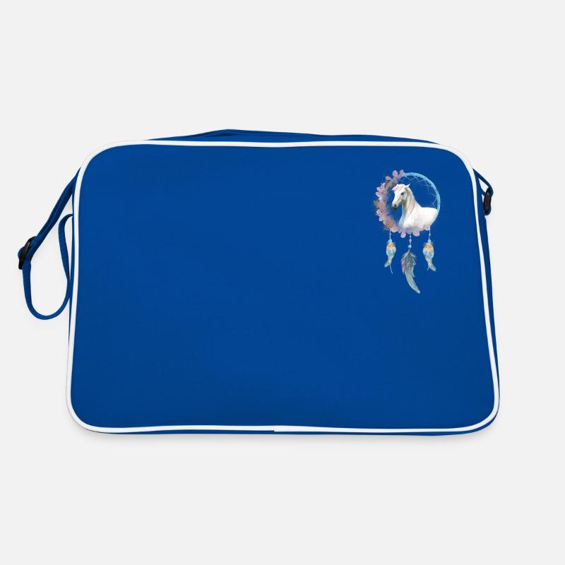 Traumfänger - Retro Tasche - Blau/Weiß