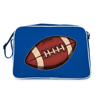 American Football Pigskin Sport USA - Retro Bag - blue/white - Back