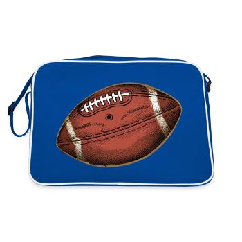 American Football Pigskin Sport USA - Retro Bag - blue/white - Back