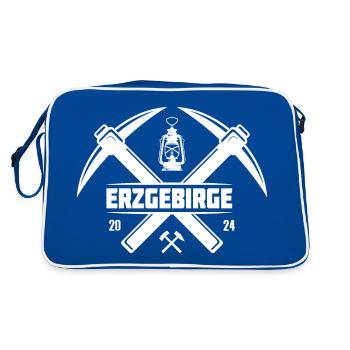 Erzgebirge Saxony Mining Miners - Sac Retro - bleu/blanc - Dos