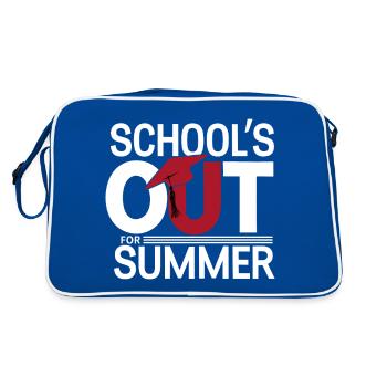 Schulabschluss Schulende School`s Out For Summer - Retro Bag - blue/white - Back