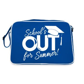 Schulabschluss Schulende School`s Out For Summer - Retro Bag - blue/white - Back