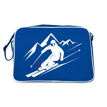 Skieurs Ski Hiver Vacances d’hiver Sports d’hiver - Sac Retro - bleu/blanc - Dos