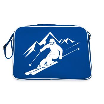 Skieurs Ski Hiver Vacances d’hiver Sports d’hiver - Sac Retro - bleu/blanc - Dos