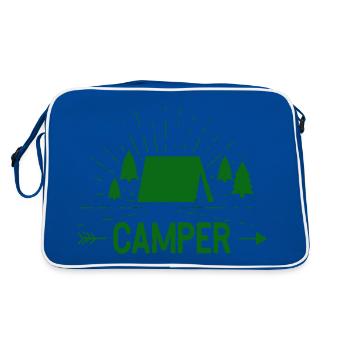 Camping-car Camping Campen Outdoor - Sac Retro - bleu/blanc - Dos