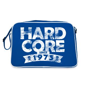 Hard Core Since 1975 - 50. Geburtstag - Retro Tasche - Blau/Weiß - Hinten