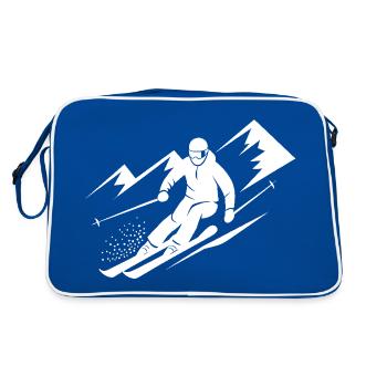 Skieurs Ski Hiver Vacances d’hiver Sports d’hiver - Sac Retro - bleu/blanc - Dos