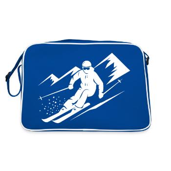 Skieurs Ski Hiver Vacances d’hiver Sports d’hiver - Sac Retro - bleu/blanc - Dos