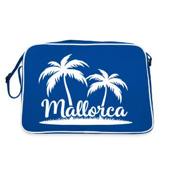 Mallorca Island Feeling – Holidays Palm Trees Beach - Retro Bag - blue/white - Back