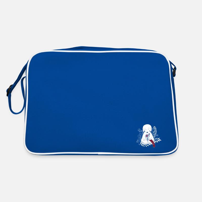Tut mir Leid - Retro Tasche - Blau/Weiß