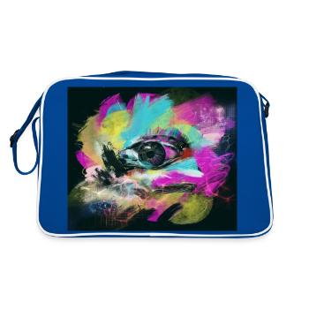 Explosion de couleur optimisme abstrait œil coloré - Sac Retro - bleu/blanc - Dos