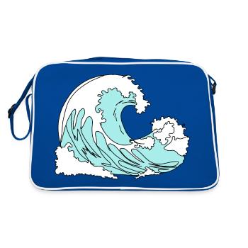 Vague Style Bande Dessinée Rétro - Sac Retro - bleu/blanc - Dos