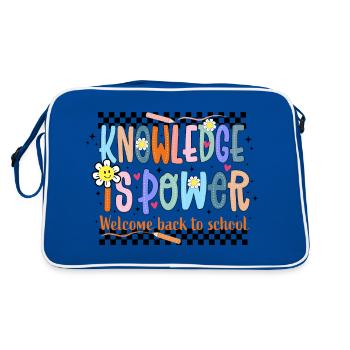 Back to School - Retro Bag - blue/white - Back