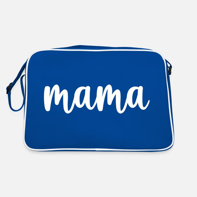 Mama - Retro Tasche - Blau/Weiß