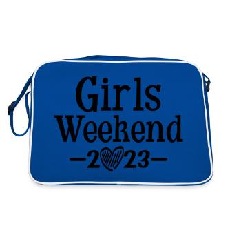 Girls Weekend 2023 Cute Girls Party Trip Vacances - Sac Retro - bleu/blanc - Dos