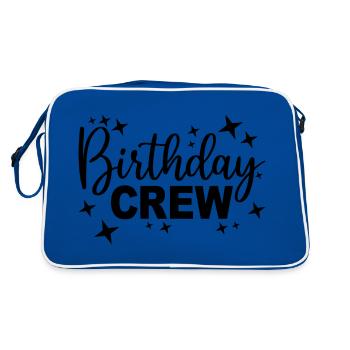 Birthday Crew Matching Group Birthday Party Outfit - Retro Bag - blue/white - Back