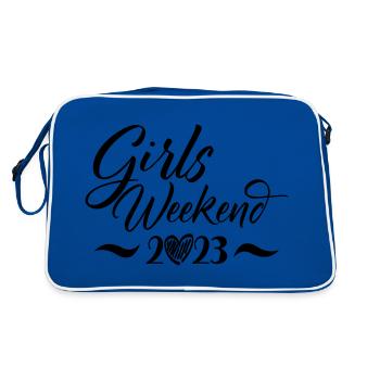 Girls Weekend 2023 Cute Girls Party Trip Vacances - Sac Retro - bleu/blanc - Dos