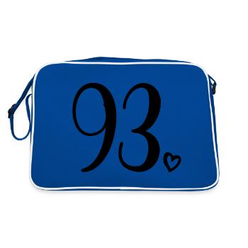 Mignon numéro 93, 93 ans, cadeau de 93e anniversaire - Sac Retro - bleu/blanc - Dos