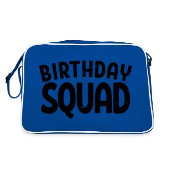 Birthday Squad Matching Gruppe Geburtstagsfeier Geschenk - Retro Tasche - Blau/Weiß - Hinten