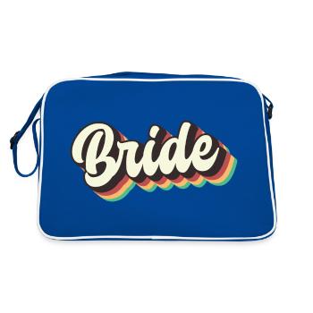 Retro Bride Future Mrs, Bachelorette Party Gift - Retro Bag - blue/white - Back