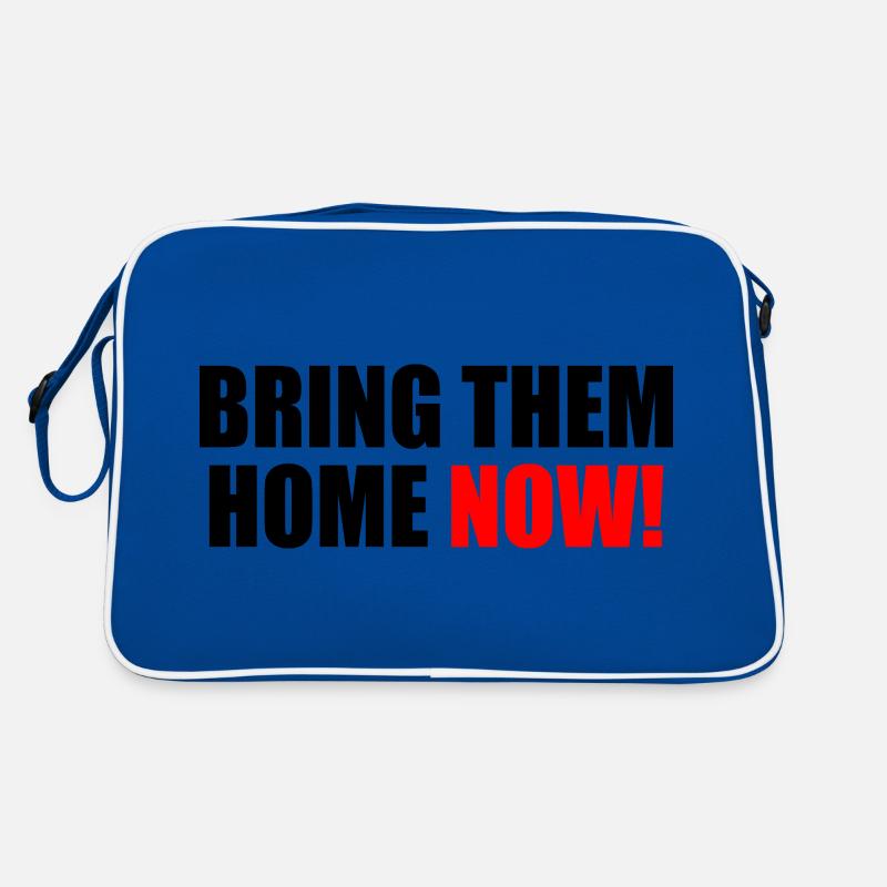 Bring them home now - Retro Tasche - Blau/Weiß