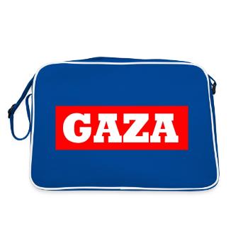 Gaza - Retro Tasche - Blau/Weiß - Hinten