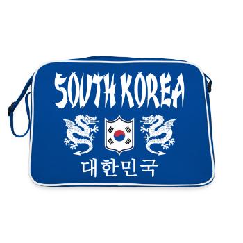 Corée du Sud - Sac Retro - bleu/blanc - Dos