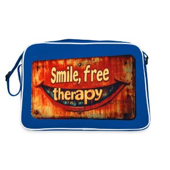 Smile free therapy - Retro Bag - blue/white - Back