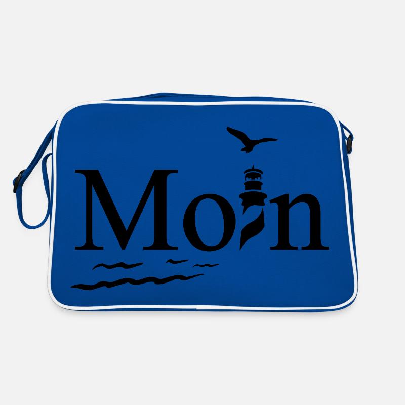 Maritime Moin Design with Seagull and Lighthouse Retro Bag