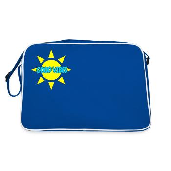 GOOD VIBES - Retro Bag - blue/white - Back