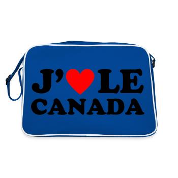 J'aime le Canada cadeau coeur rouge canadien - Sac Retro - bleu/blanc - Dos