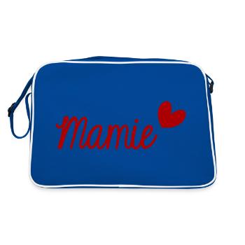MAMIE. BONNE FÊTE MAMIE. SUPER MAMIE. FÊTE - Sac Retro - bleu/blanc - Dos
