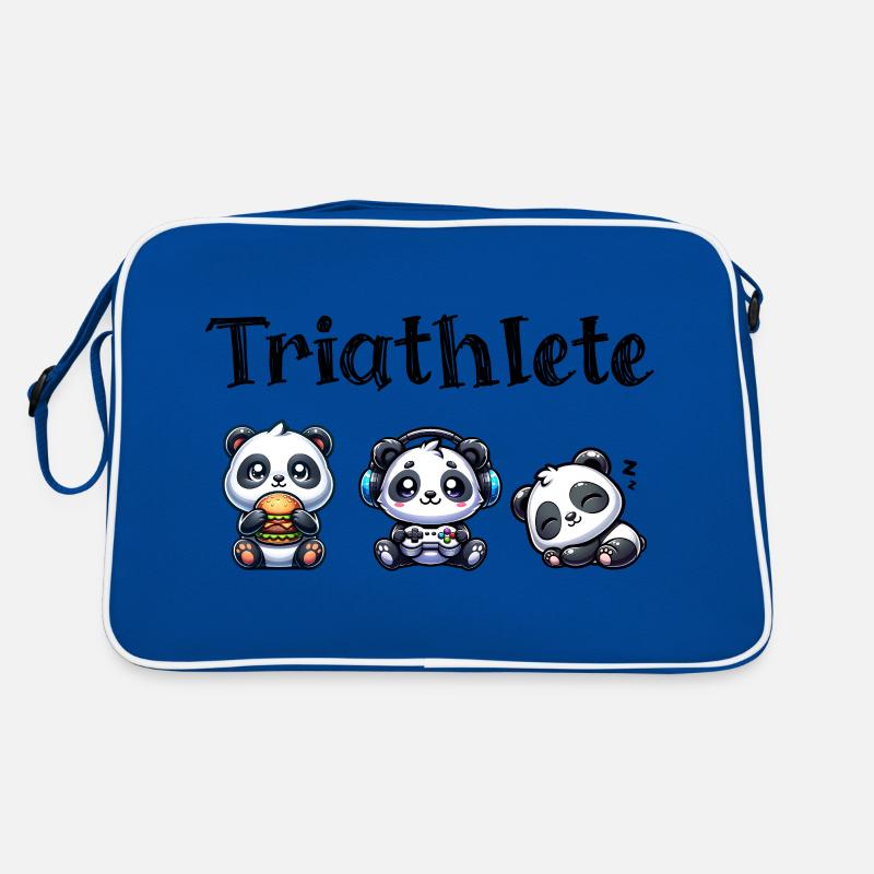 Triathlete Panda Retro Tasche