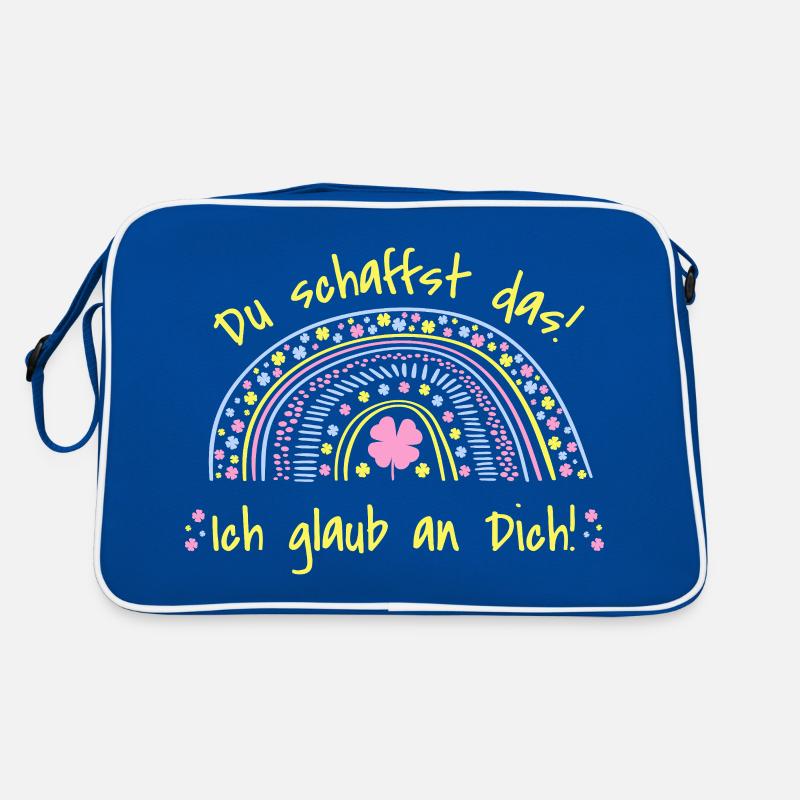 GLÜCKSBRINGER - Du schaffst das! Ich glaub an dich Retro Tasche