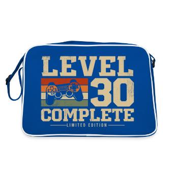 Cadeau 30e anniversaire Niveau 30 Terminé - Sac Retro - bleu/blanc - Dos