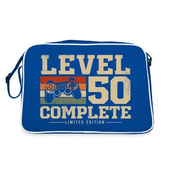 50 Birthday Gift Level 50 Complete - Retro Bag - blue/white - Back