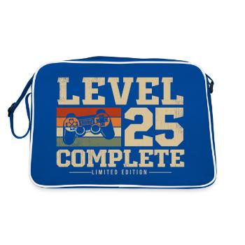 25 Cadeau d’anniversaire Niveau 25 Terminé - Sac Retro - bleu/blanc - Dos