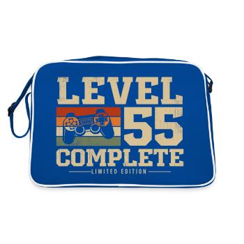 55 Birthday Gift Level 55 Complete - Retro Bag - blue/white - Back