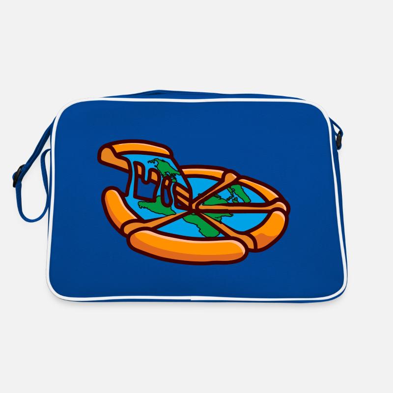 flat pizza earth flat pizza soil Retro Bag