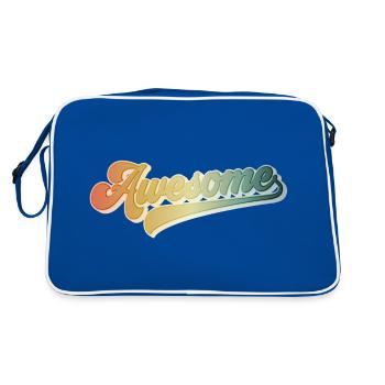 Awesome | Impressive - Retro Bag - blue/white - Back