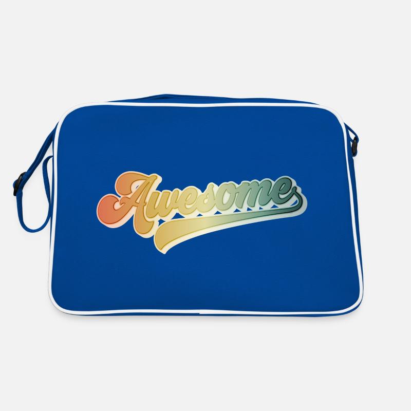 Awesome | Beeindruckend - Retro Tasche - Blau/Weiß