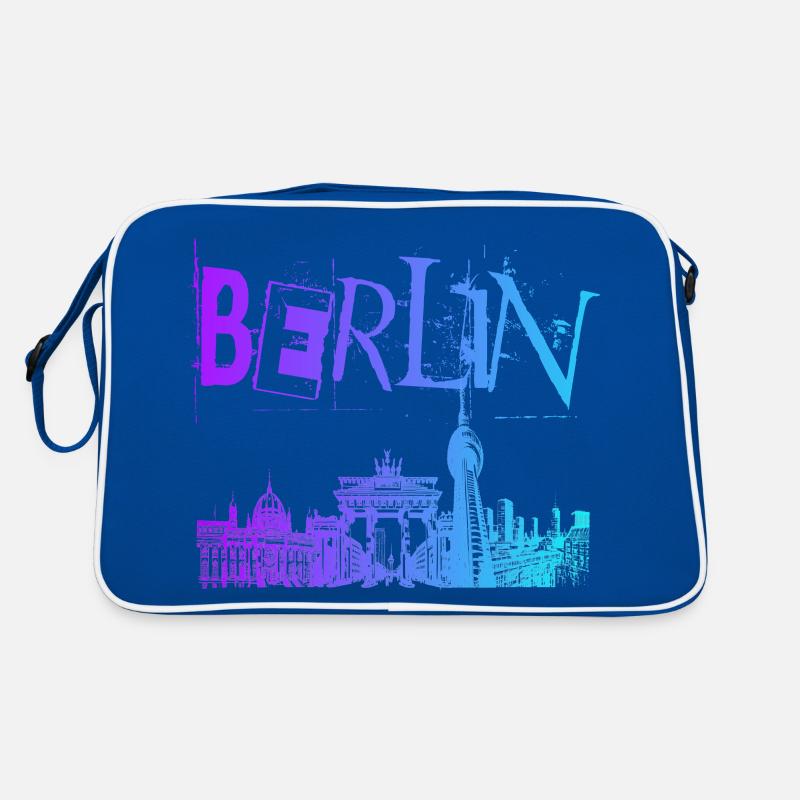 Berlin Skyline Panorama Retro Tasche
