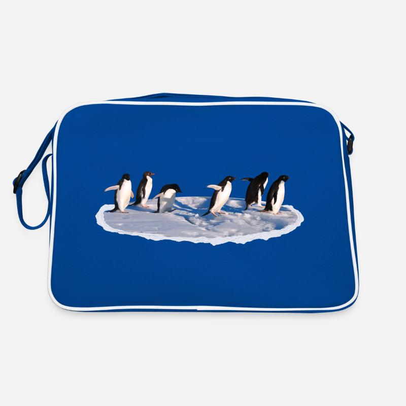 Pinguine auf einer Eisscholle Pinguin Retro Tasche
